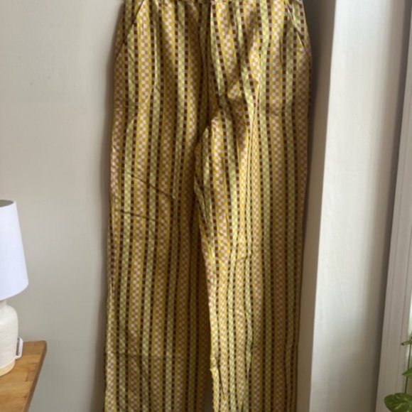 FIND ME NOW Judy Pants in Yellow Green Brick Multi sz 0 - Picture 5 of 7